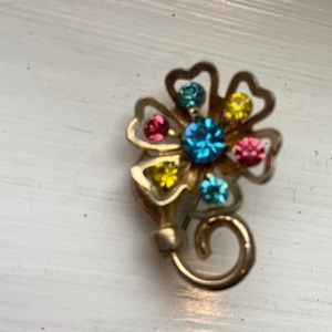 Vintage flower multi colored stones